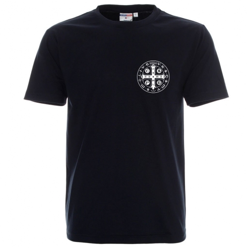 Koszulka chrześcijańska Krzyż św. Benedykta mały